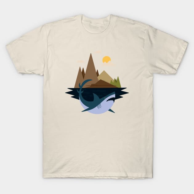 Shark Island T-Shirt by Safdesignx